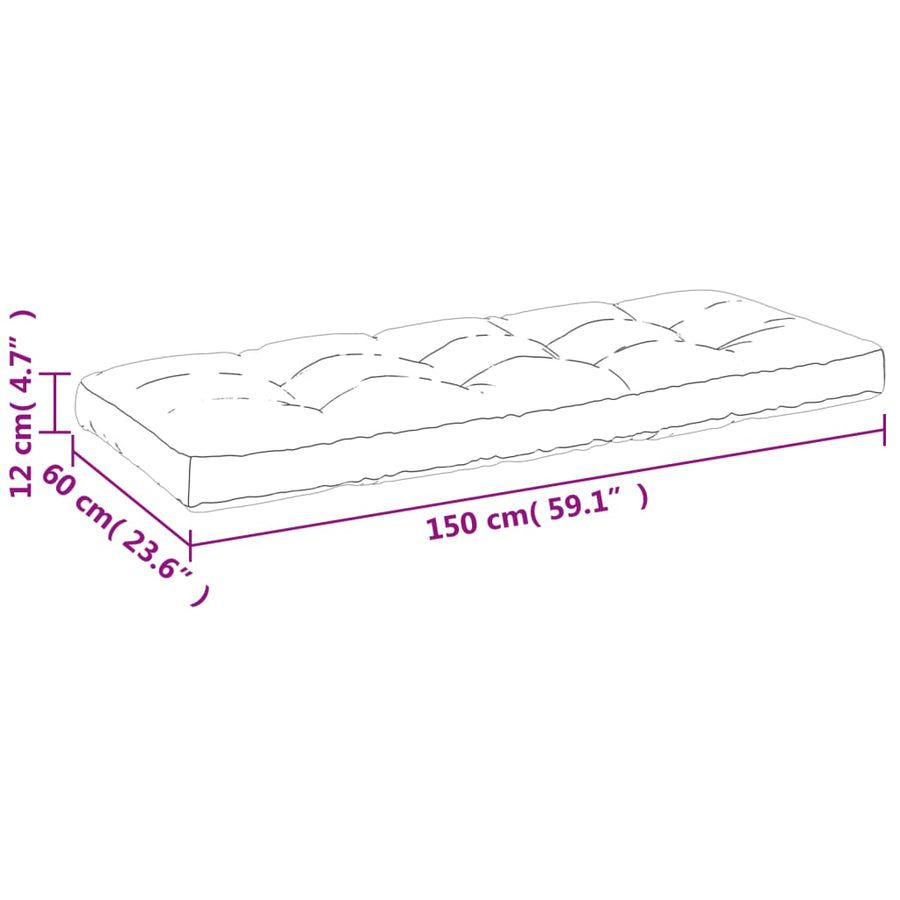 Palletkussens 2 st stof antracietkleurig