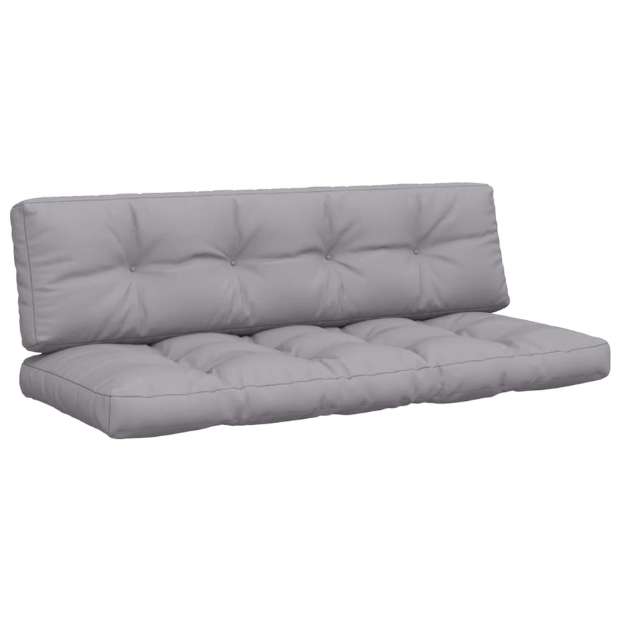 Palletkussens 2 st stof grijs