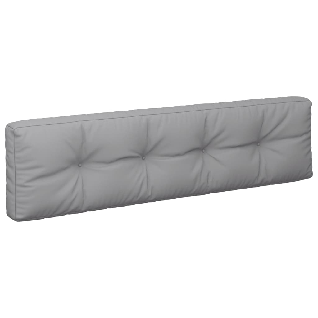 Palletkussens 2 st stof grijs