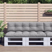 Palletkussens 2 stuks grijs 150x60x12 cm en 150x40x12 cm