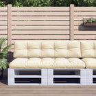 Palletkussens 2 st crèmekleurig 150x60x12 cm