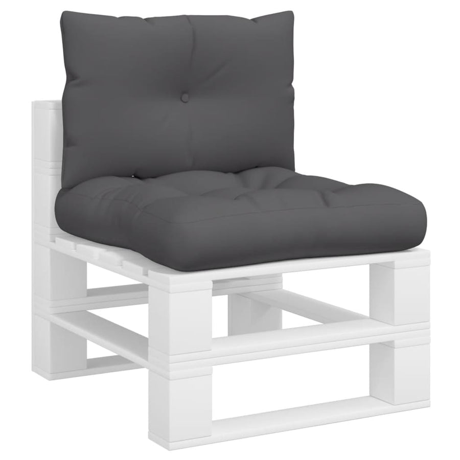 Palletkussens 2 st stof antracietkleurig