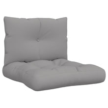 Palletkussens 2 st stof grijs