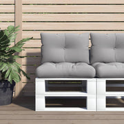 Pallet cushions 2 pc fabric grey