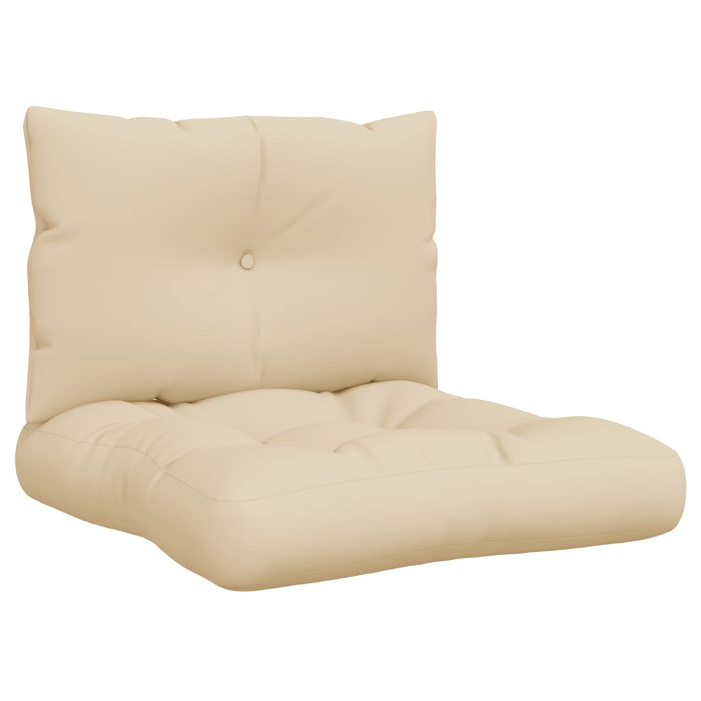 Palletkussens 2 st stof beige