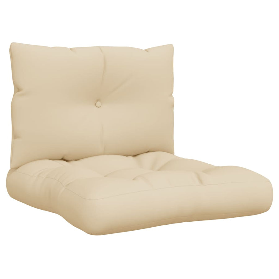 Palletkussens 2 st stof beige