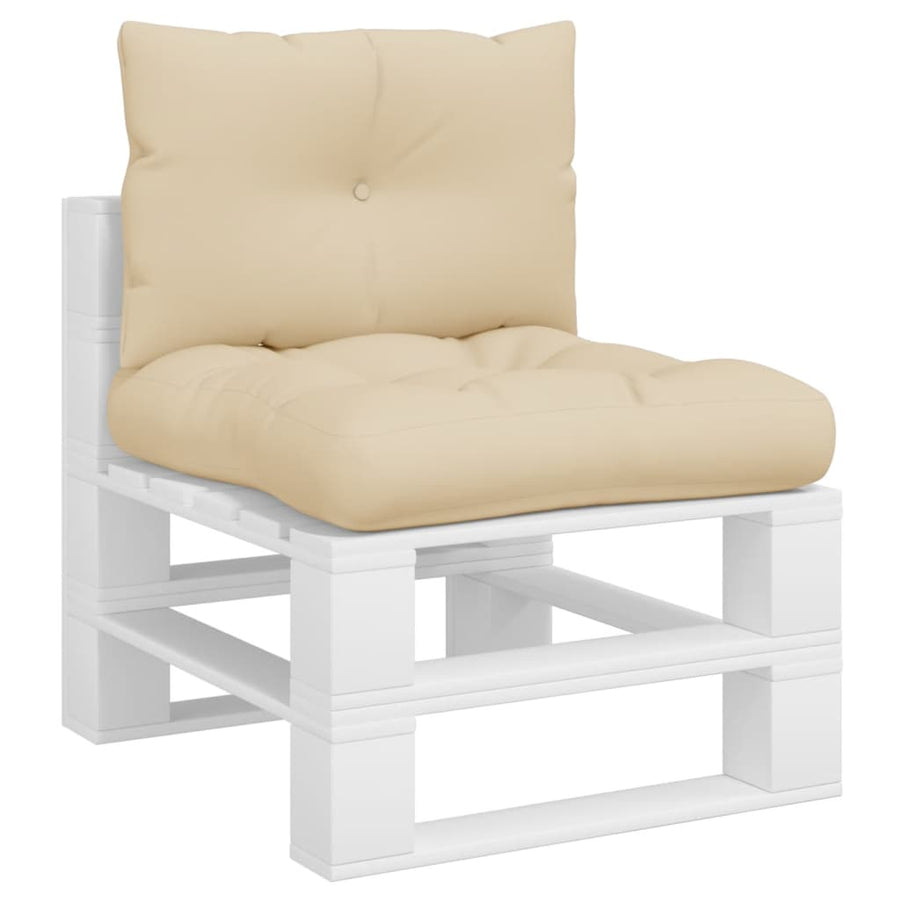 Palletkussens 2 st stof beige