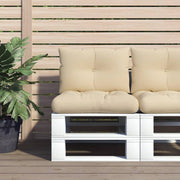 Pallet cushions 2 pc fabric beige