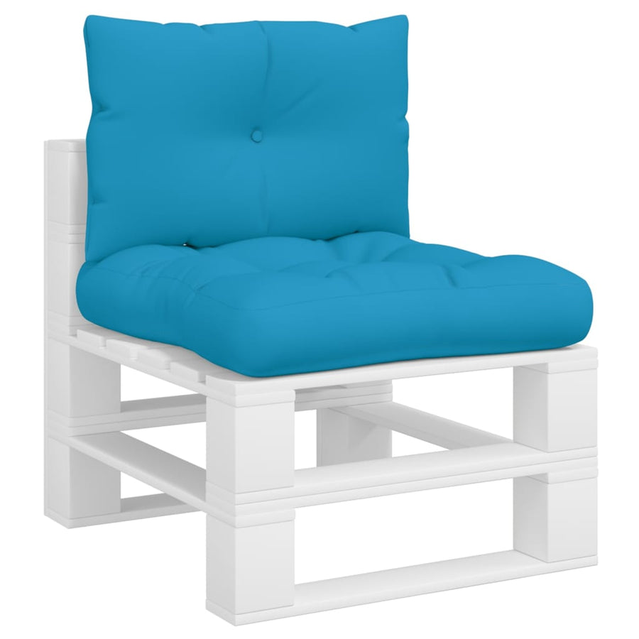 Palletkussens 2 st stof lichtblauw