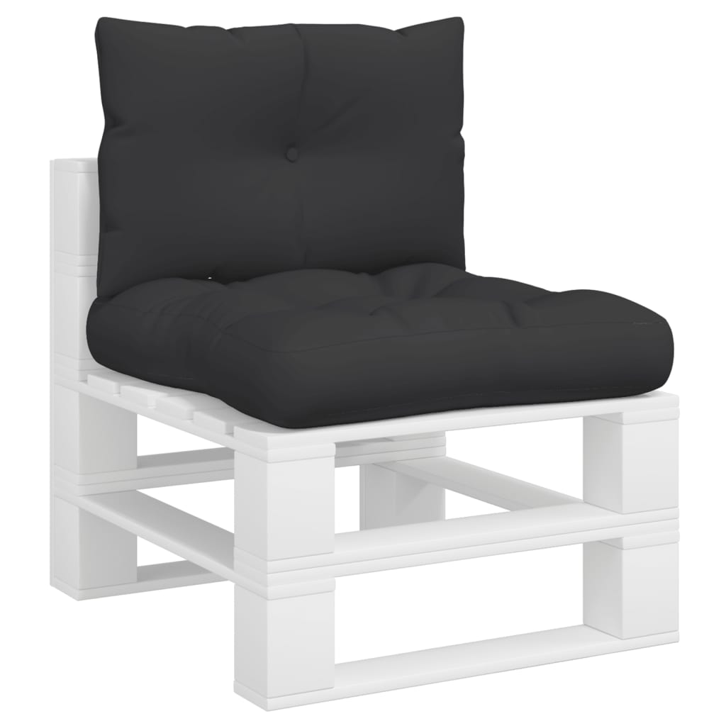 Palletkussens 2 st stof zwart