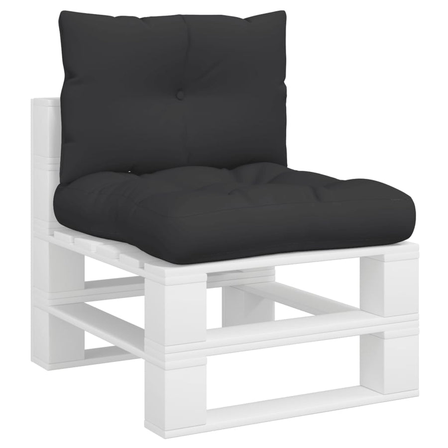 Palletkussens 2 st stof zwart