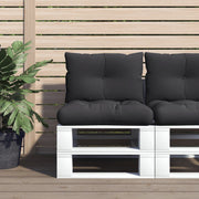 Pallet cushions 2 pc fabric black