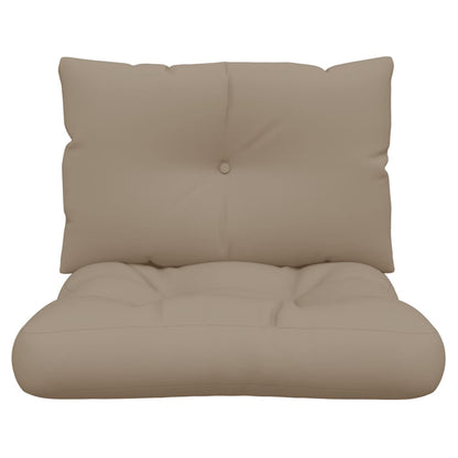 Palletkussens 2 st stof taupe