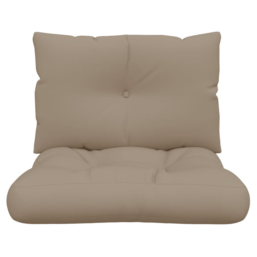 Palletkussens 2 st stof taupe
