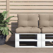 Pallet cushions 2 pcs fabric taupe