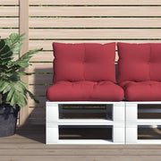 Pallet cushions 2 pc fabric wine red