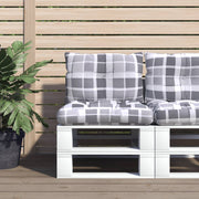 Pallet cushions 2 pcs diamond pattern fabric grey