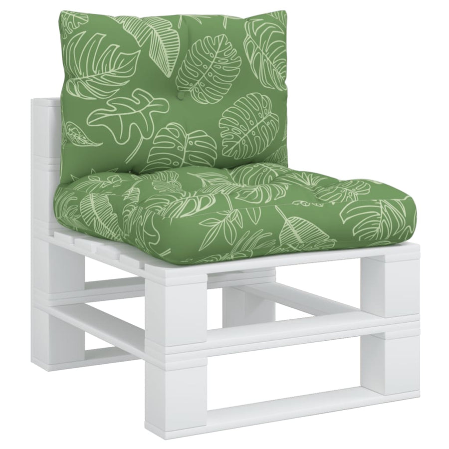 Palletkussens 2 st bladpatroon oxford stof 1 Bladpatroon