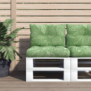 Pallet cushions set of 2 leaf pattern oxford fabric