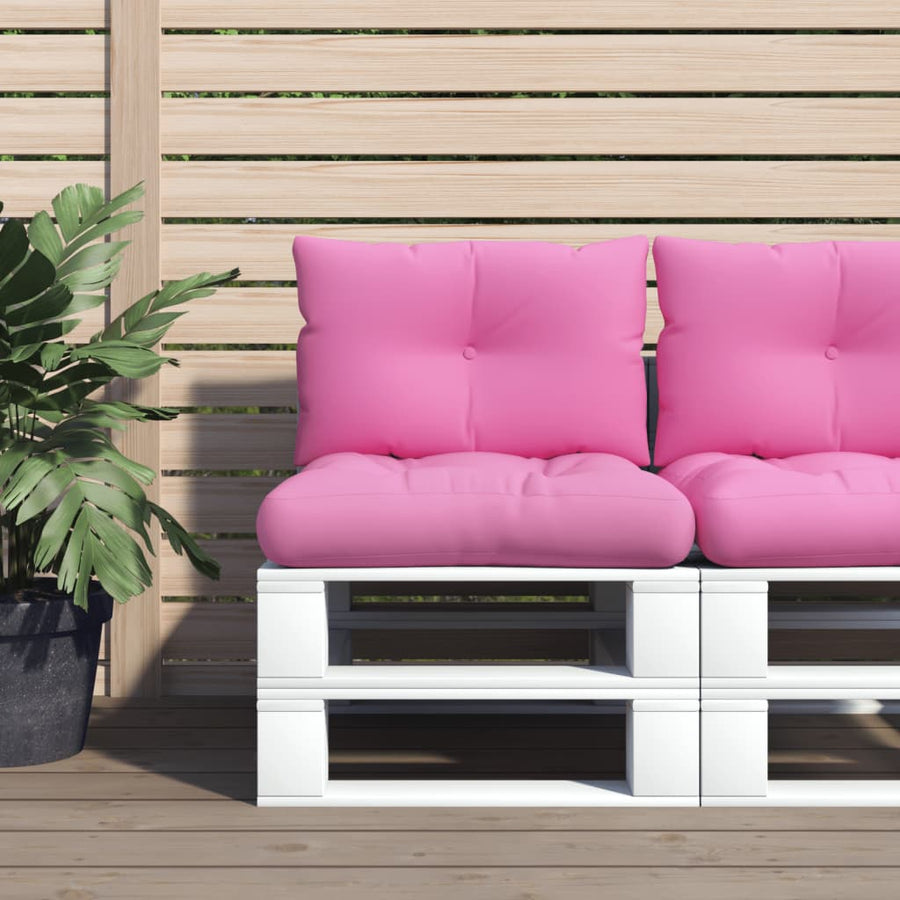 Palletkussens 2 st oxford stof roze Roze Middenbank