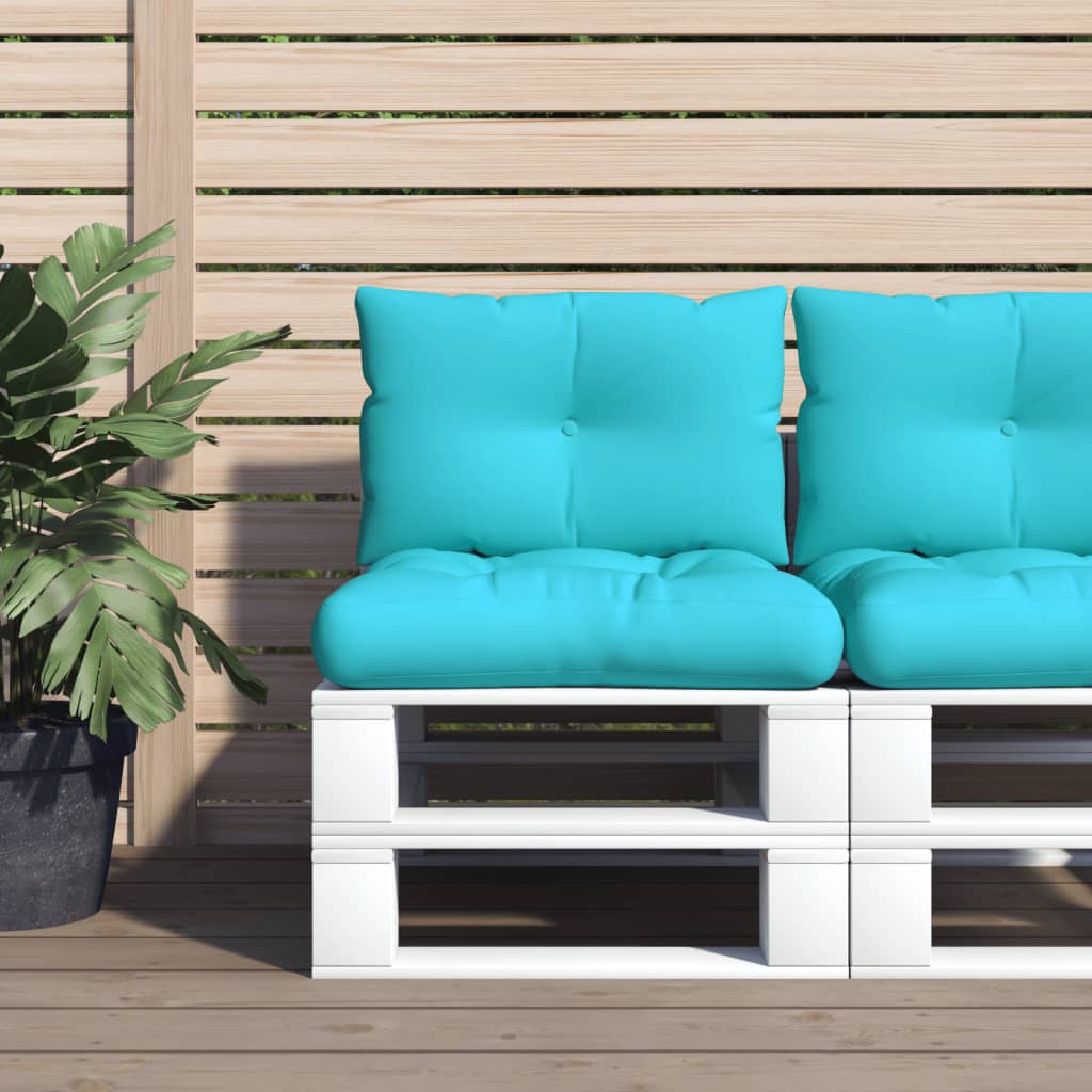 Palletkussens 2 st oxford stof turquoise Turquoise Middenbank