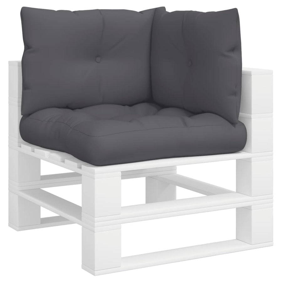 Palletkussens 3 st stof antracietkleurig