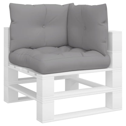 Palletkussens 3 st stof grijs