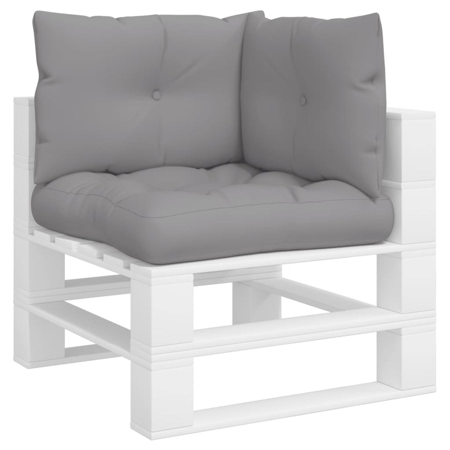 Palletkussens 3 st stof grijs