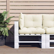 Pallet cushions 3 pc fabric cream
