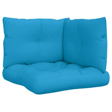 Palletkussens 3 st stof blauw