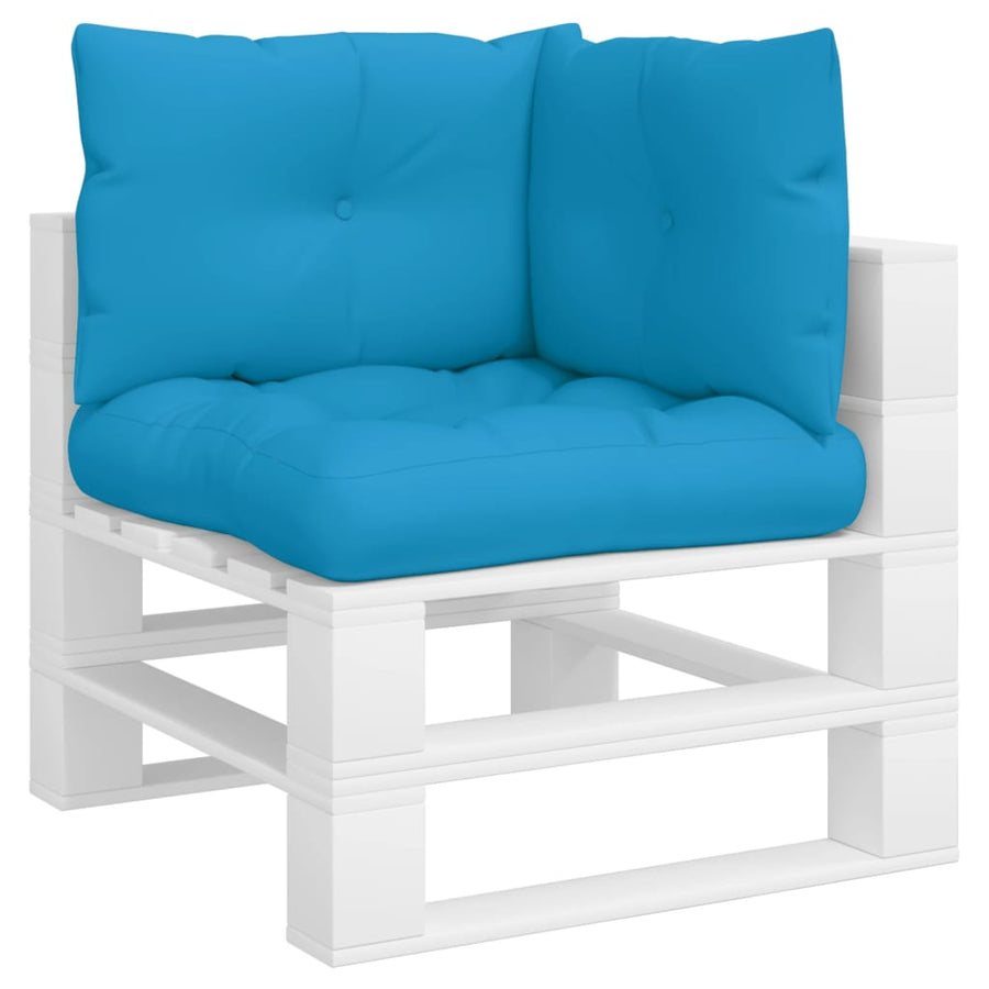 Palletkussens 3 st stof blauw