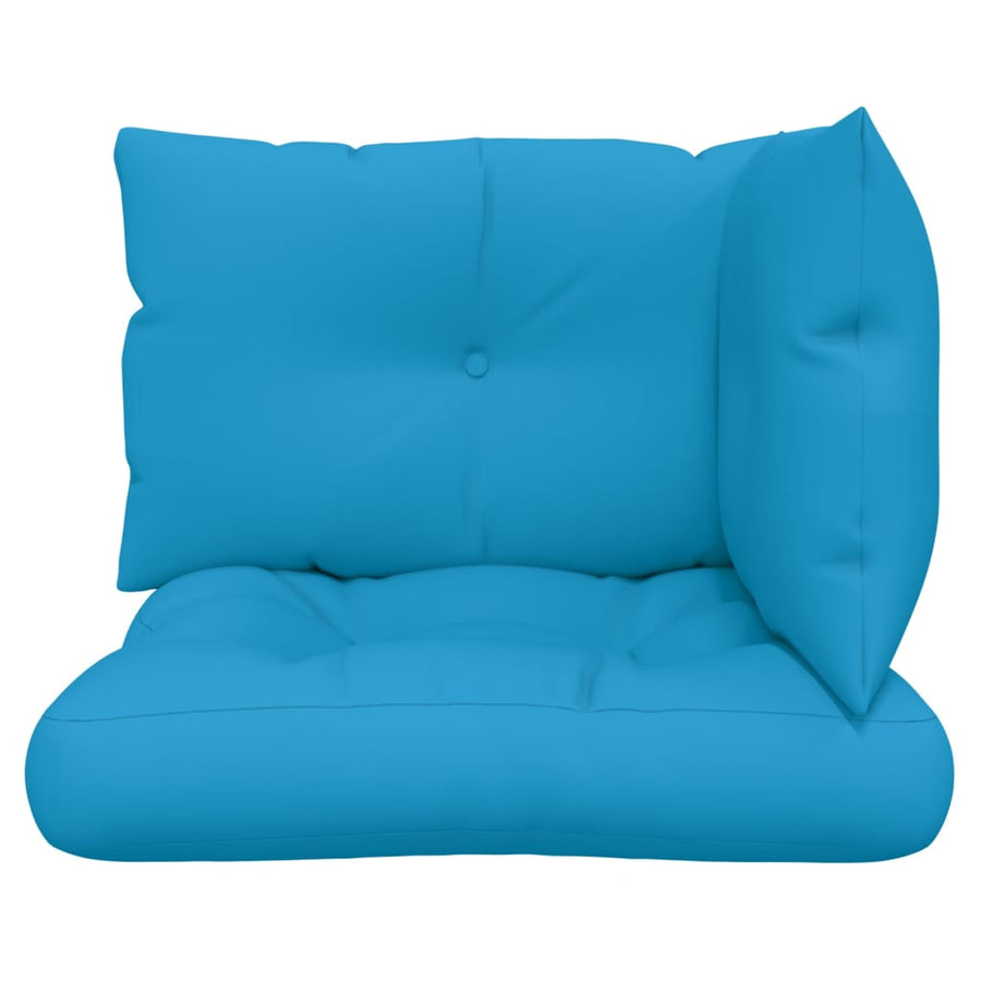 Palletkussens 3 st stof blauw