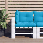 Palletkussens 3 stuks blauw polyester