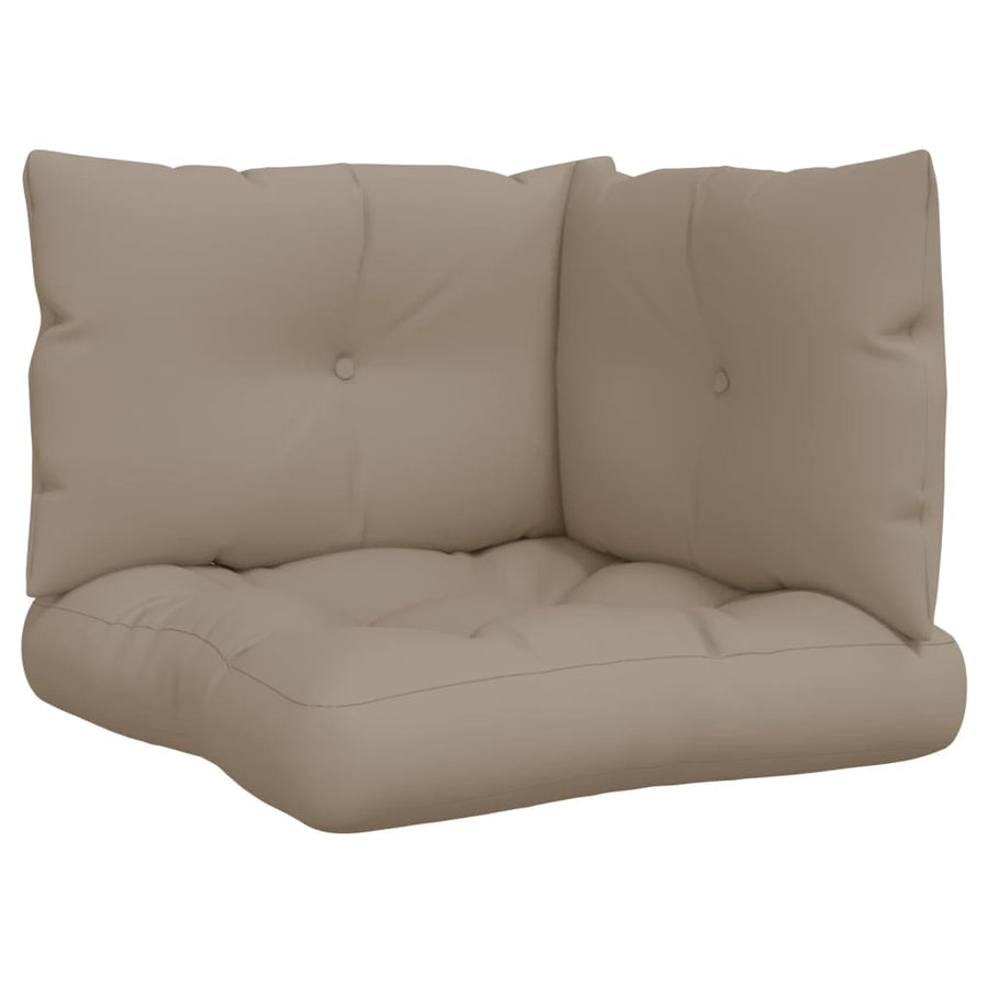 Palletkussens 3 st stof taupe