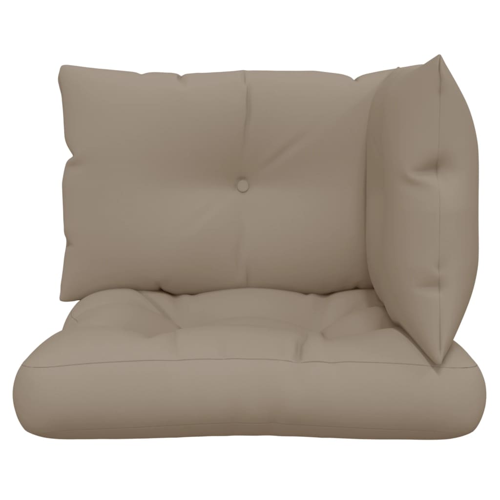 Palletkussens 3 st stof taupe