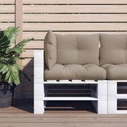 Palletkussens set 3 st taupe polyester