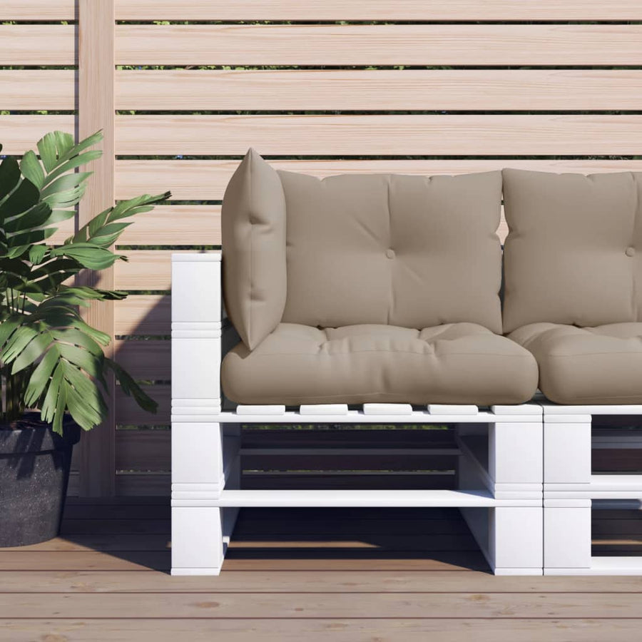 Palletkussens 3 st stof taupe