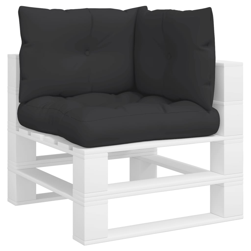 Palletkussens 3 st stof zwart