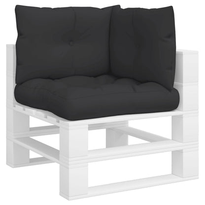 Palletkussens 3 st stof zwart