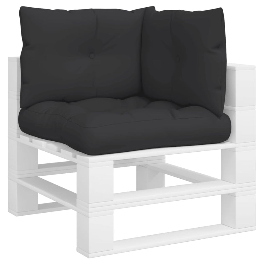 Palletkussens 3 st stof zwart
