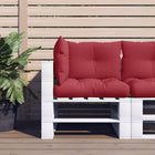 Pallet Cushions 3 pcs fabric wine red