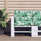 Pallet cushions 3 pc fabric leaf pattern