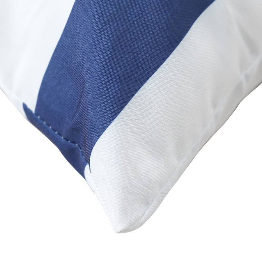 Palletkussens 3 st gestreept oxford stof wit en blauw 1 Blauw en wit
