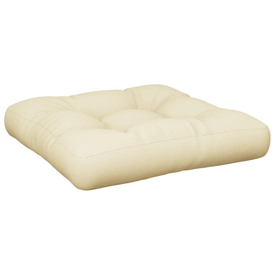 Palletkussen 60x61,5x10 cm stof crèmekleurig