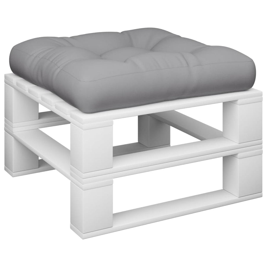Palletkussen 58x58x10 cm stof grijs