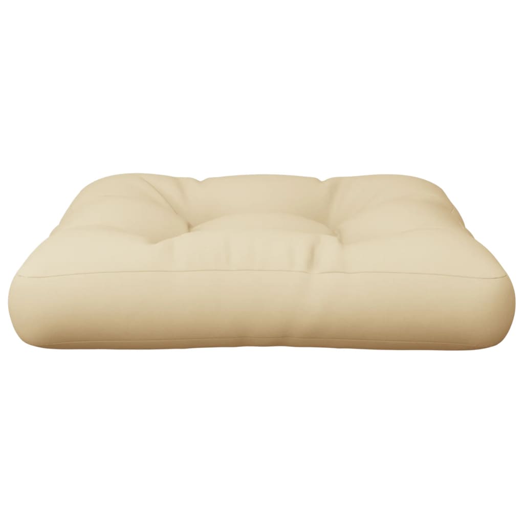 Palletkussen 58x58x10 cm stof beige
