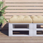 Palletkussen 58x58x10 cm beige polyester