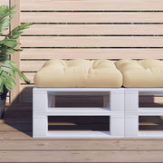 Palletkussen 58x58x10 cm beige polyester