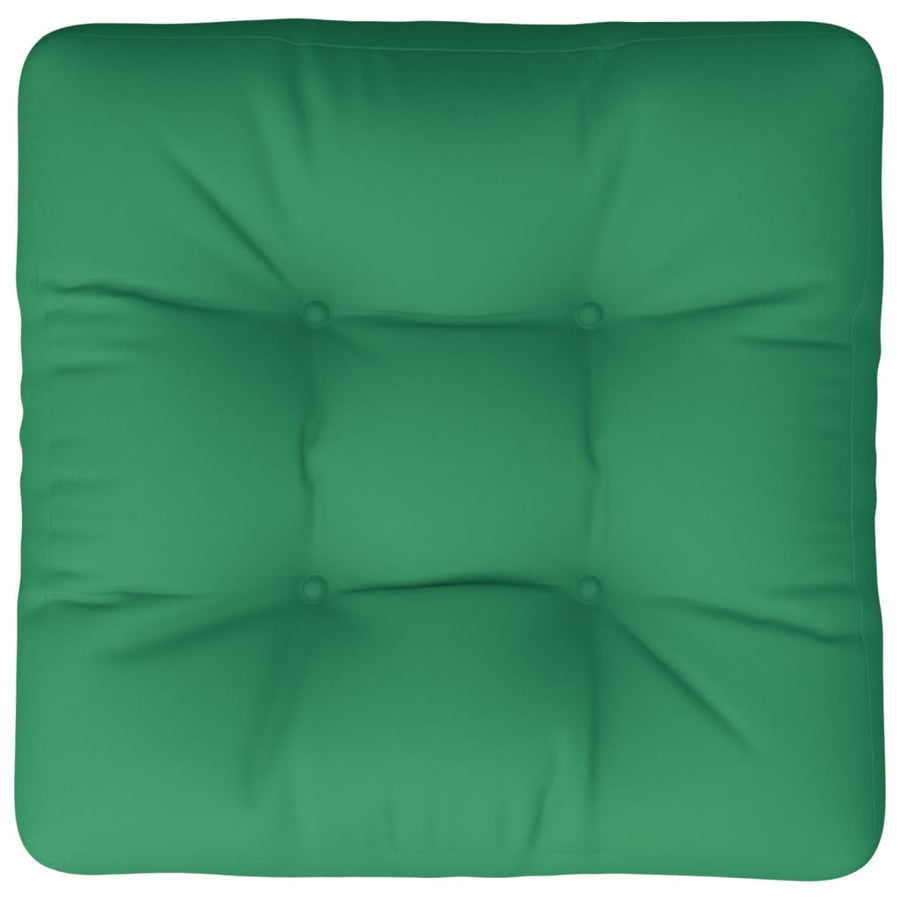 Palletkussen 58x58x10 cm stof groen