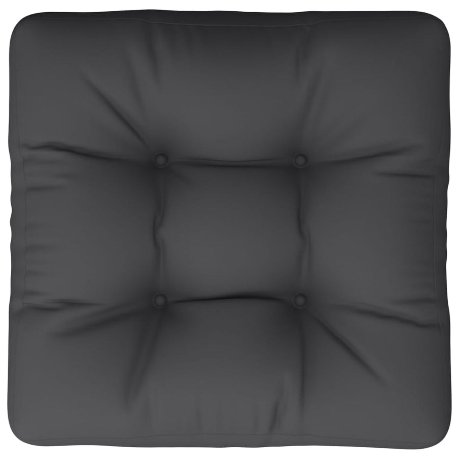 Palletkussen 58x58x10 cm stof zwart